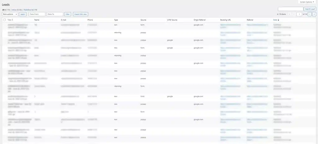 Themestreet Leads Tools Admin Display